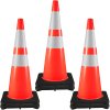 Dopravné kužele 6 ks 36" oranžové s čiernym dnom a reflexným pásom