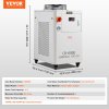 Chladič vody 1500W s kompresorom 15L nádrž 65 L/min pre CO2 laser
