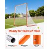 Lacrosse bránka 6'×6' oceľový rám, prenosná, s taškou, oranžová