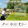 Lacrosse bránka 6'×6' oceľový rám, prenosná, s taškou, oranžová