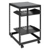 Otvorený server rack 15U, 58.5–101.6cm/23–40in, 4 stĺpy, kolieska