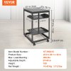 Otvorený server rack 15U, 58.5–101.6cm/23–40in, 4 stĺpy, kolieska