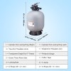 Pieskový filter pre bazény 24-inch, prietok do 65 GPM, 7-way ventil