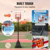 Prenosný basketbalový kôš nastaviteľný 7.6–10 ft 50 inch s kolesami