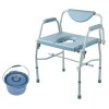 Toaletná stolička, sklápacie podrúčky, 5 polôh, 7L vedro, 1000LBS