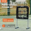 Tréningová sieť na baseball 9 dier 28"×27" nastaviteľná s 4 kolíkmi