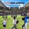 Tréningová sieť na baseball 9 dier 28"×27" nastaviteľná s 4 kolíkmi