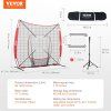 Tréningová sieť na baseball a softball 7×7 ft, prenosná, s rámom, obalom