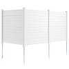 Zástena na súkromie 3 panely vinyl 50"×50" pre klimatizáciu a kôš