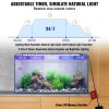Akvarijné svetlo 18W plné spektrum s lcd stmievateľné, časovač 18"-24"