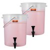 Dávkovač nápojov 5 gallon plastový s kohútikom a viečkom, 2 pack