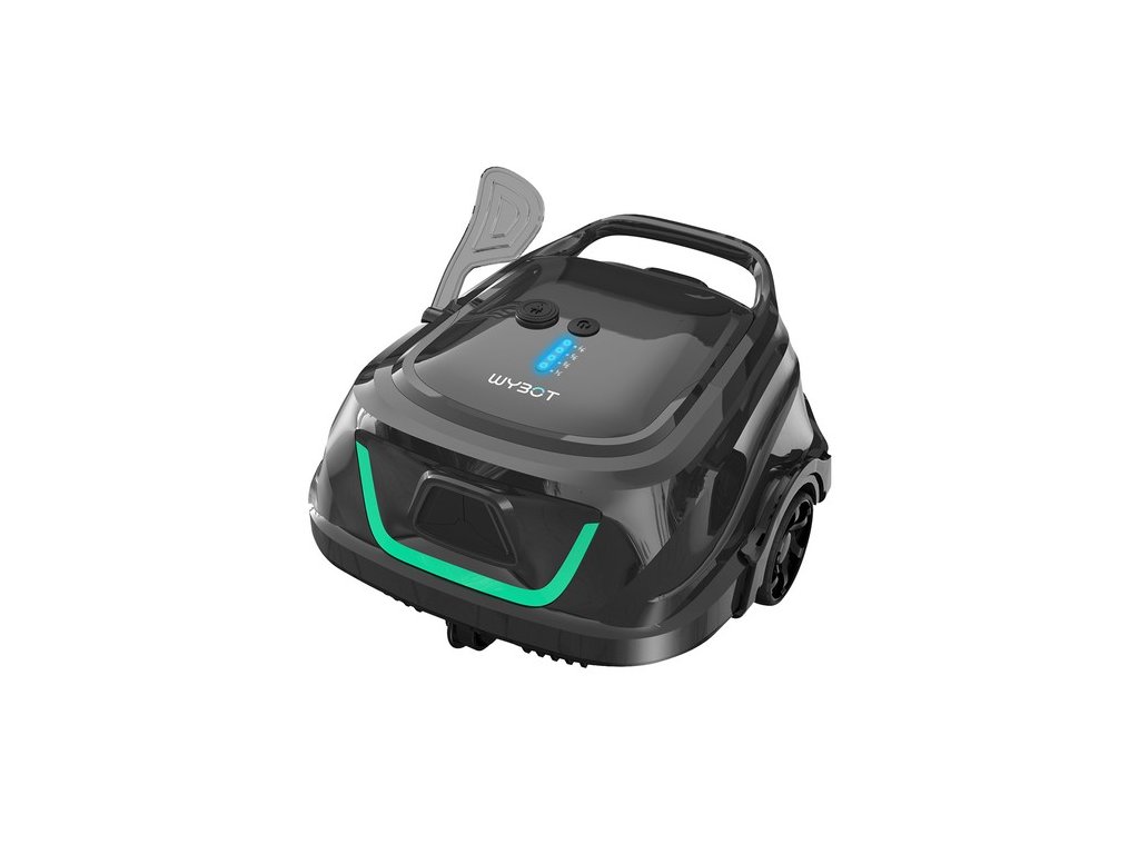 WYBOT A1 Cordless Pool Robot Vacuum, Double Filters, 120min Runtime, 2.5H Fast Charging, for Above Ground Flat-Bottom Pools, Black