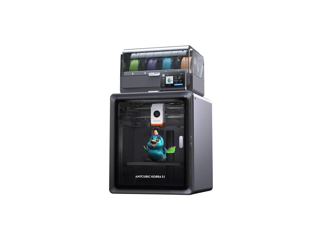 ANYCUBIC KOBRA S1 COMBO 3D Printer, Vibrant 8-Color Printing, 600mm/s Ultra-Fast Speed, Auto-leveling, 320°C Hotend, 44dB Ultra-Quiet, CoreXY Construction, 250*250*250mm