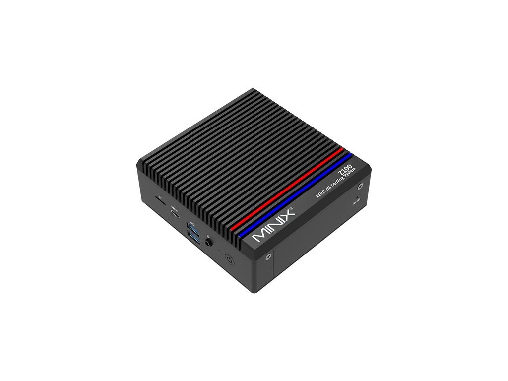 MINIX Z100-0dB Mini PC, Intel N100 4 Core Max 3.4GHz, 16GB RAM 512GB SSD, 2*HDMI 4K@60Hz Dual Screen Display, WiFi6 Bluetooth 5.2, 1*USB3.2 Type-C (Data Only), 2*USB3.2 Type-A, 2 x USB2.0, 1*RJ45, 2*External WiFi Antennas, 1*Audio Jack