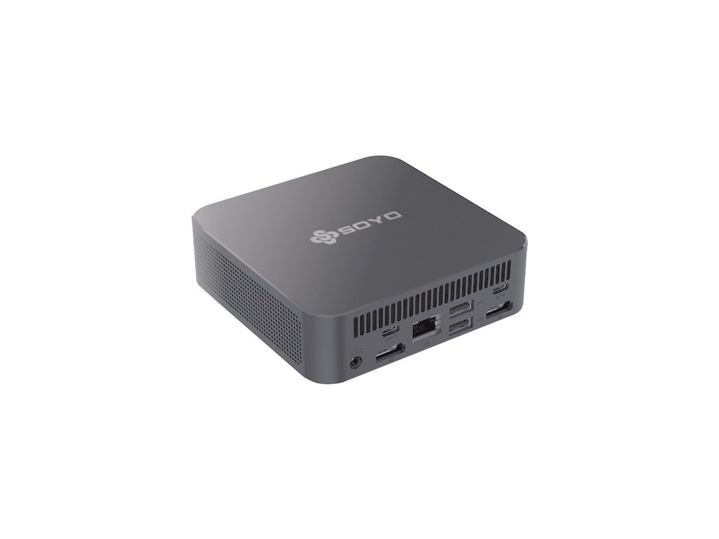 SOYO M4 Air Mini PC, Intel N95 4 Core Max 3.4GHz, 16GB RAM 512GB SSD, 2*HDMI + 1* Full-featured Type-C Triple Screen Display, WiFi 5 Bluetooth 5.0, 2*USB3.2, 2*USB2.0, 1*RJ45, 1*Headphone Jack