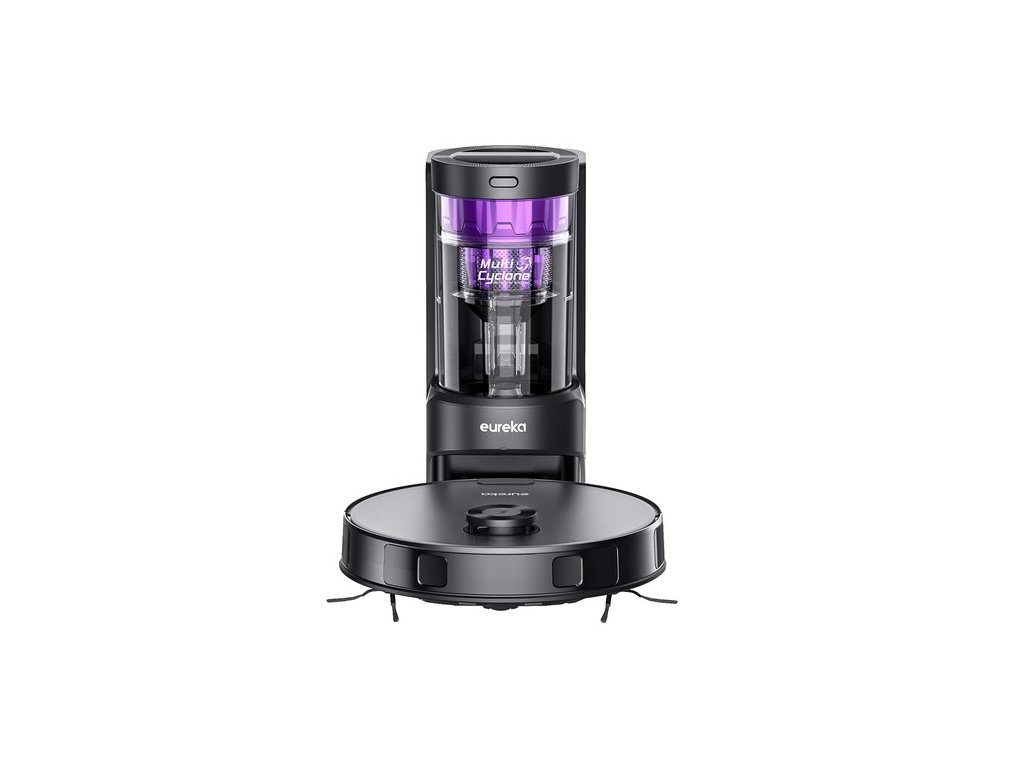 Eureka E10s Robot Vacuum and Mop, Self-Emptying Station, 4000Pa Suction, LiDAR Navigation, 180min Runtime, HEPA Filter, App Control, Pet Hair,Carpet & Floor