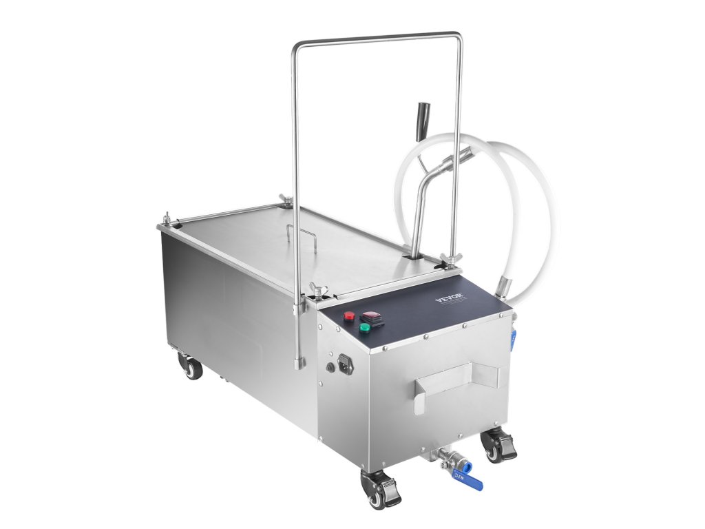 Mobilný filter na vyprážací olej 55L, 10 L/min, s kolieskami