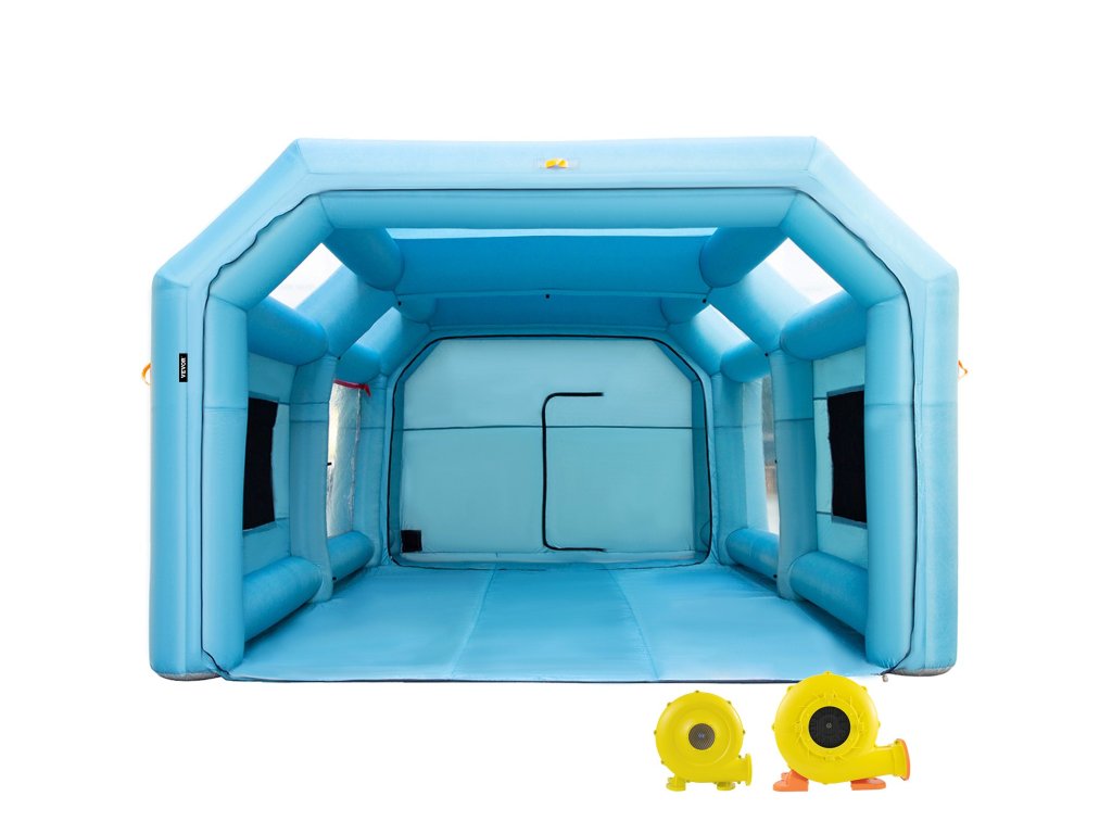 Nafukovacia kabína na lakovanie áut 8.5×4.6×3 m, filter, 2 ventilátory