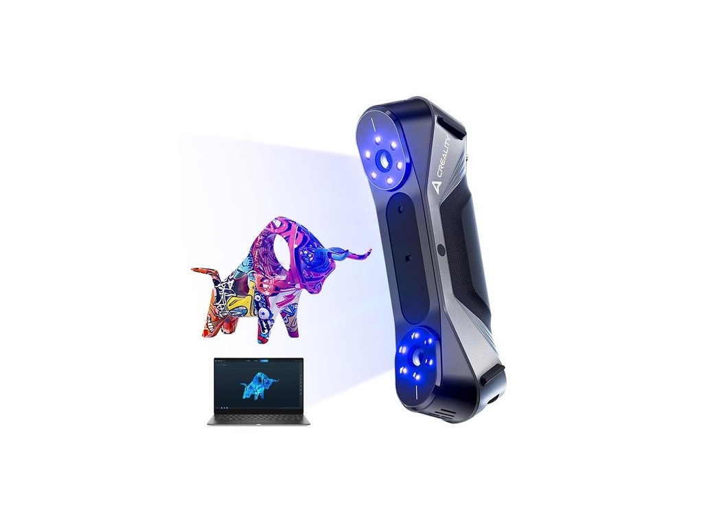 Creality Raptor 3D Scanner, Hybrid Blue Laser NIR, 60fps Scanning Speed, Objects Between 5-2000mm, 24-bit Full-Color Scan, 0.02mm Accuracy, Anti-shaking