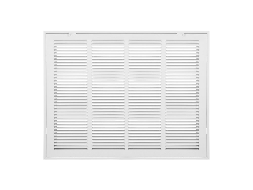 Návratová mriežka 24×18" otvor, oceľ, dvierka na 1" filter na stenu