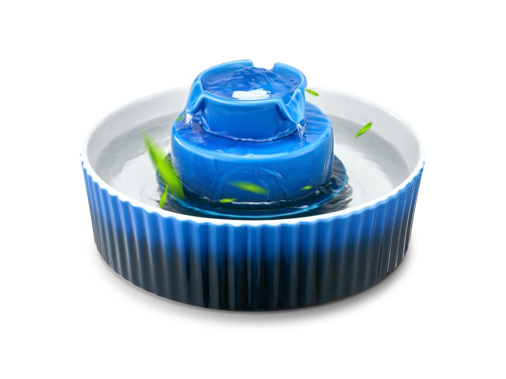 Porcelánová fontána pre mačky/psy 2,1 l tichá pumpa 360° pitie filter