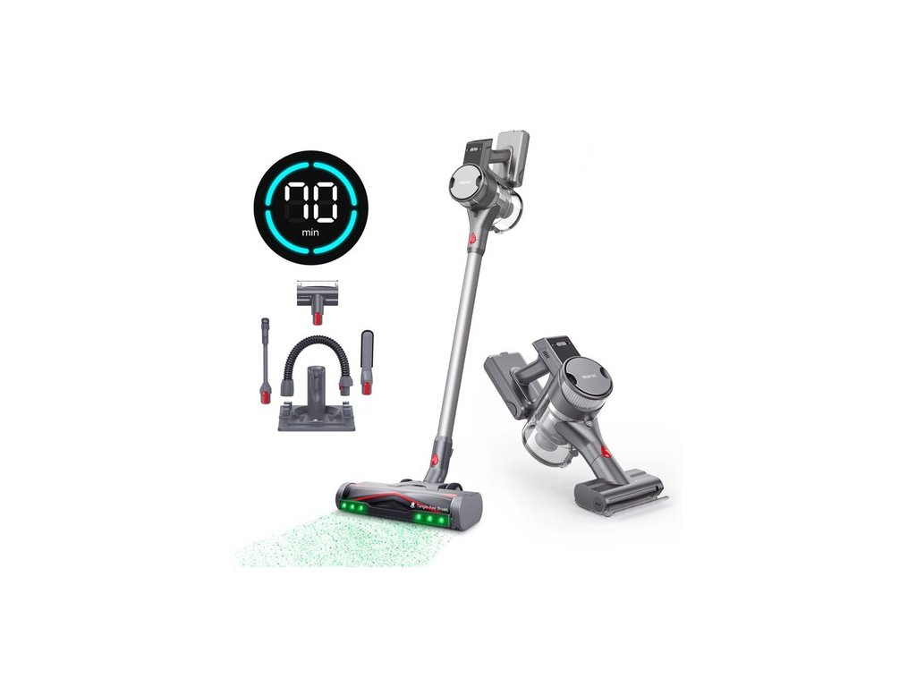Maircle S3 Pro Cordless Vacuum Cleaner, with Store and Charge 2-in-1 Dock, 70min Runtime, 35kPa Power Suction, Green LED Headlight, 210AW Brushless Motor, for Hard Floors, Carpet and Pet Hair