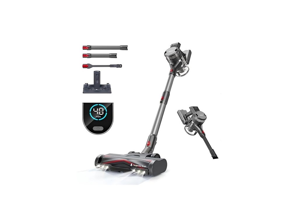 Maircle S3-MATE B Cordless Vacuum Cleaner, with Store and Charge 2-in-1 Dock, 40min Runtime, 30kPa Power Suction, LED Control Display, for Hard Floors, Carpet and Pet Hair
