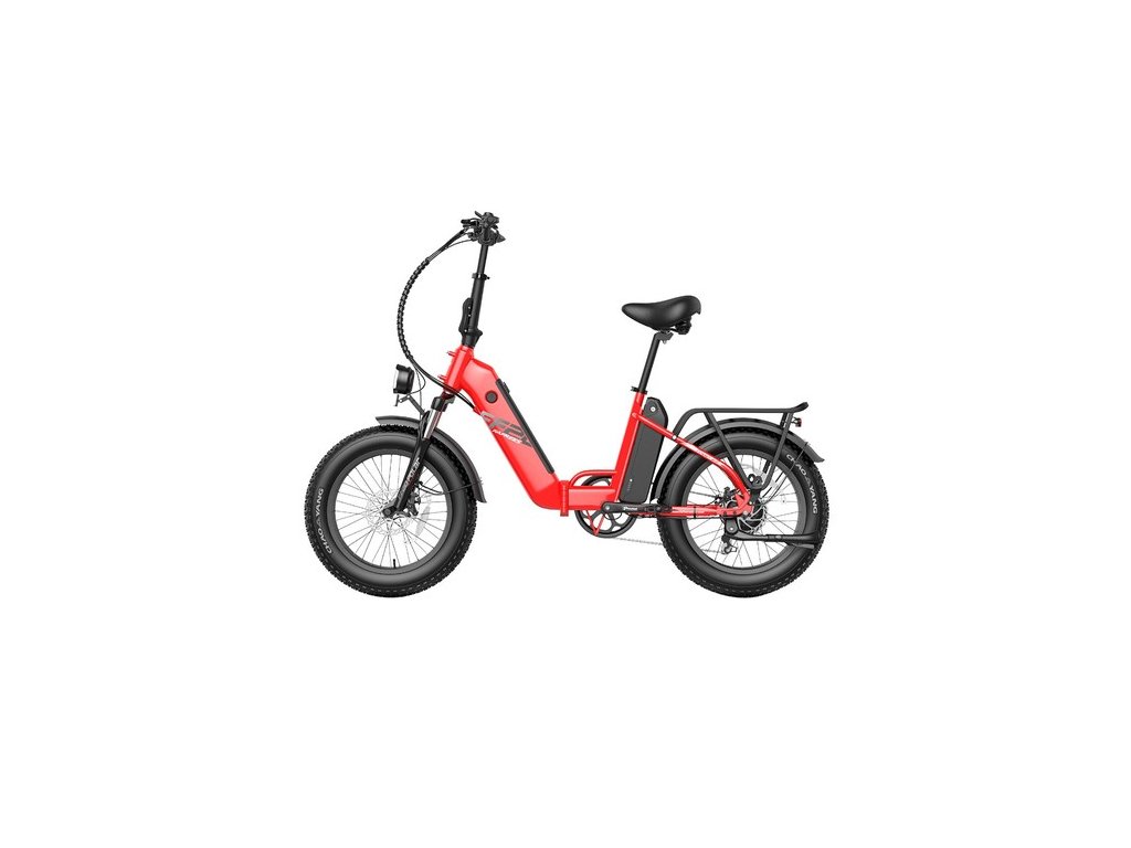 FAFREES FF20 Polar Electric Bike 48V 500W Motor 40Km/h Max Speed Dual 10.4Ah Batteries for 150KM Range 20*4.0 Inch CHAOYANG Fat Tire Double Disc Brakes Shimano 7-Speed Gear LCD Color Display - Red