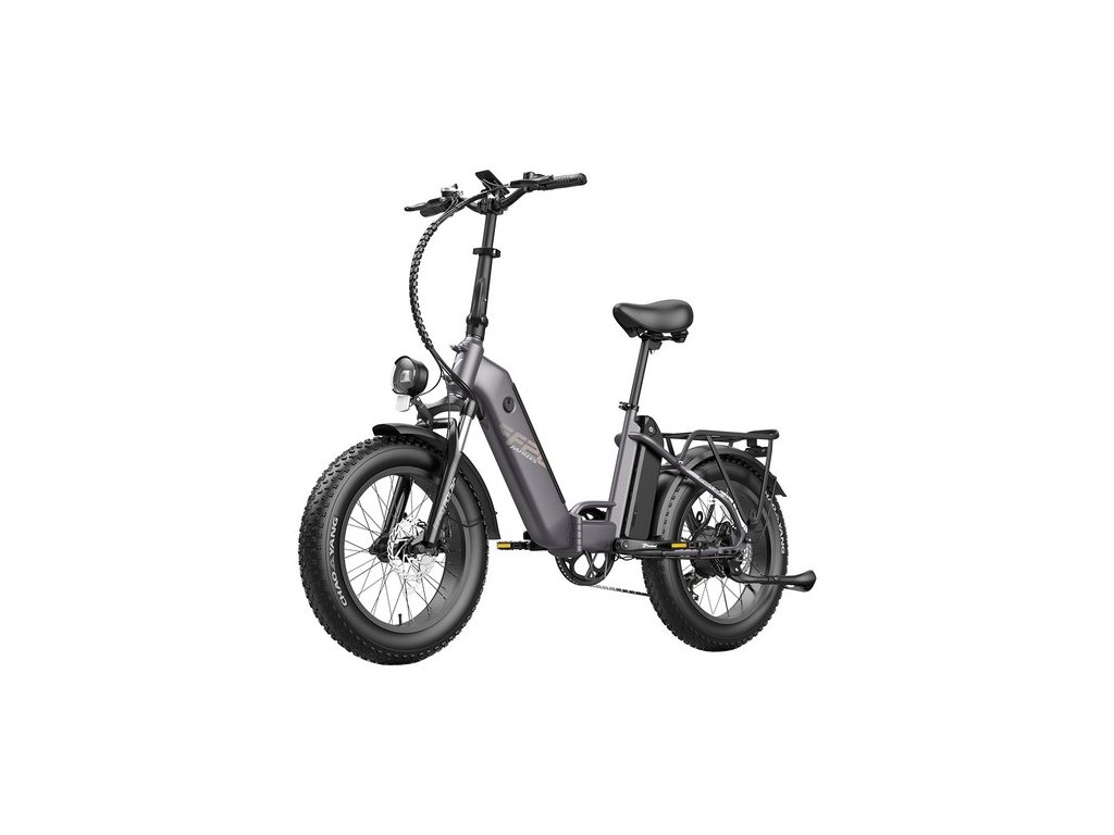 FAFREES FF20 Polar Electric Bike 48V 500W Motor 40Km/h Max Speed Dual 10.4Ah Batteries for 150KM Range 20*4.0 Inch CHAOYANG Fat Tire Double Disc Brakes Shimano 7-Speed Gear LCD Color Display - Grey