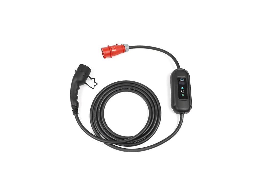 ANDAIIC EV Charger Electric Car Portable Charger Type 2 IEC62196 Mode 2 8/10/13/16A 3 Phase Current Adjustable 5m Cable without Plug Wire
