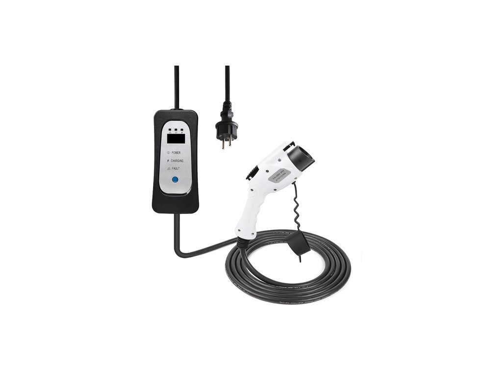 ANDAIIC EV Charger Electric Car Portable Charger Type 1 J1772 Mode 2 8A/10A/13A/16A Current Adjustable 5m Cable