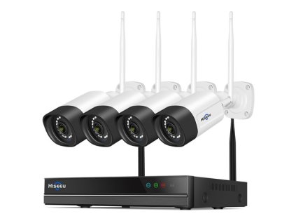 Hiseeu WiFi Security Camera System, 10CH NVR, 5MP HD Video, 24/7 Time Record, Color Night Vision, Human Motion Detection, 2 Way Audio, IP66 Waterproof, Plug & Play, No HDD