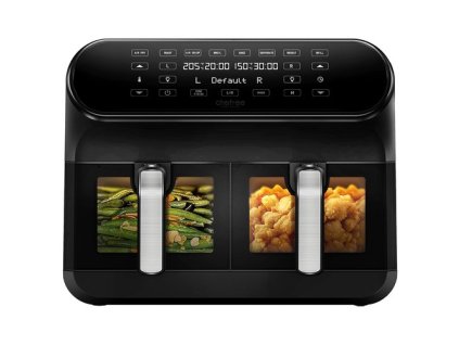 CHEFREE AFW20 Dual Air Fryer, with Viewing Window, 8L Family Sized, Nonstick, 8-in-1 Smart Programmes, Dishwasher Safe, Roast, Grill, Bake & Dehydrate