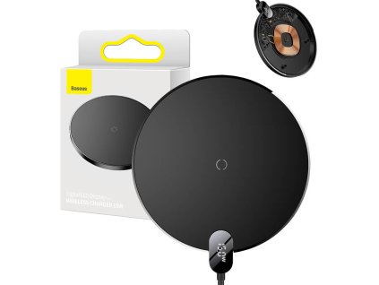 Baseus Digital LED 15W induktív vezeték nélküli töltő (fekete)