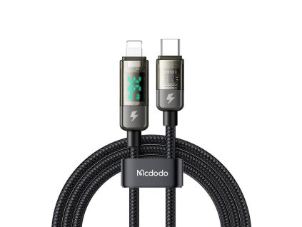 Mcdodo CA-3600 USB-C-Lightning kábel, automatikus kikapcsolás, 36 W, 1,2 m (fekete)