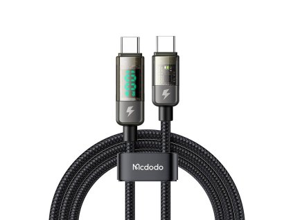 Mcdodo CA-3611 USB-C-USB-C kábel, automatikus kikapcsolás, PD 100 W, 1,8 m (fekete)