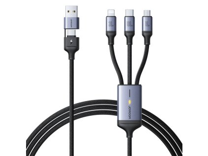 Joyroom SA21-2T3 Speedy USB-kábel, 6 in 1 / 100 W/kábel 1,5 m (fekete)