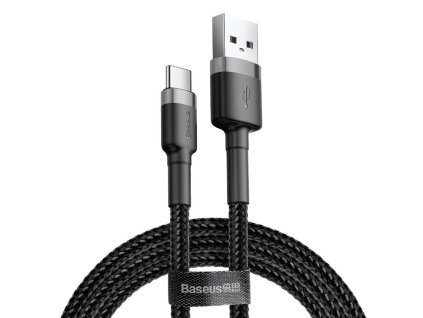 113445 baseus cafule kabel usb c 3a 0 5 m sivy cierny