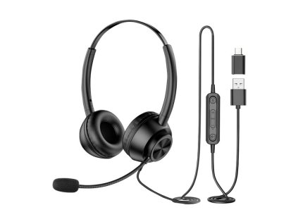 154871 2 kablove sluchadla s mikrofonom new bee h368