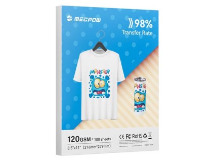 Mecpow 120G 8.5 x 11inch Sublimation Paper, 100pcs