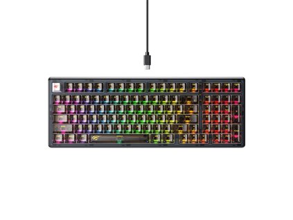 Mechanikus játékbillentyűzet Havit KB875L átlátszó