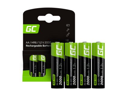 113529 nabijacie baterie green cell sticks 4x aa hr6 2000 mah