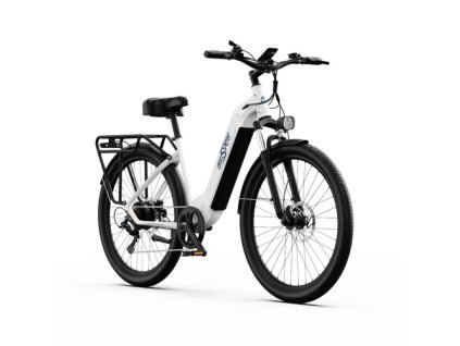 Onesport OT05 Electric Bike 27.5" Aluminum Frame 36V 18.2Ah Battery ANANDA 250W Motor Torque Sensor Shimano 7 Speed 60-120KM Max Range Oil Disc 100KG Max Load - White