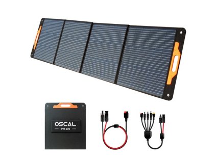 Oscal PM200 200W Foldable Solar Panel, Adjustable Kickstand,  ≥22% Solar Conversion Efficiency, ETFE Material