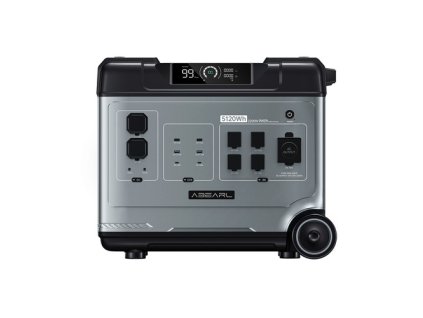 OUKITEL Abearl P5000 Portable Power Station, 5120Wh LiFePO4 Battery, 5x2200W AC Outlets (4000W Surge), Seamless UPS Battery Backup, 92% Inverter, 1800W Fast AC Charging, Dual 100W USB-C, 15 Outputs, MPPT Solar Generator for Outdoors Home, with Wheels