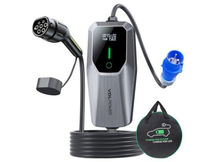 VDL EC21 Portable EV Charger, 7.36KW Fast Charging, 32A Max Current, Single Phase CEE 3 Pin, 5m Charging Cable, IEC 62196-2 Standard Type 2, IP65 Waterproof