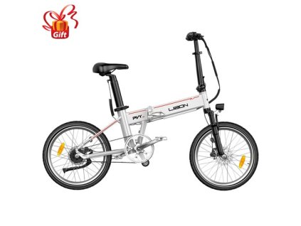 PVY LIBON Lightweight Electric Bike 500W Motor 36V 10.4Ah + 10Ah 260km Range 20*2.5-inch Tire Hydraulic Brake Shock Absorption Fork, Torque Sensor Carbon Belt Color LCD Display Smart APP International Version - Silver
