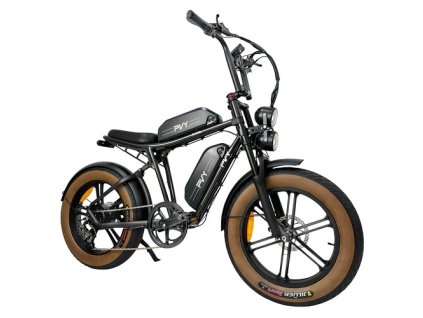 PVY X20 Electric Bike, 1000W Motor, 48V 30Ah Dual-battery, 20*4.0'' Fat Tire, 50km/h Max Speed, 200km Max Range, Hydraulic Disc Brake, Suspension Fork, SHIMANO 7-speed, LCD Display - Black