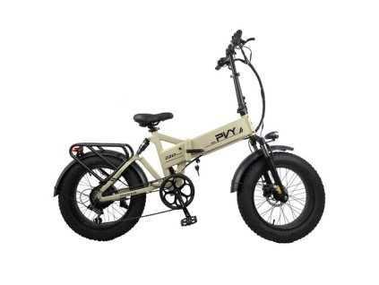 PVY Z20 Plus Folding E-Bike 20*4.0 inch Fat Tires 1000W Motor 50km/h Speed 48V 16.5Ah Battery 80-120km Range 150kg Load Shimano 7-Speed Electric Mountain Bike - Khaki