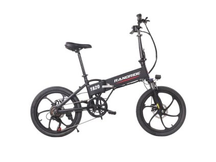 RANDRIDE YA20 Electric Bike 500W Motor 40km/h Max Speed 48V 12.8Ah Battery 80-90 Max Range 20*1.95'' CST Tires 120kg Load Shimano 7 Speed